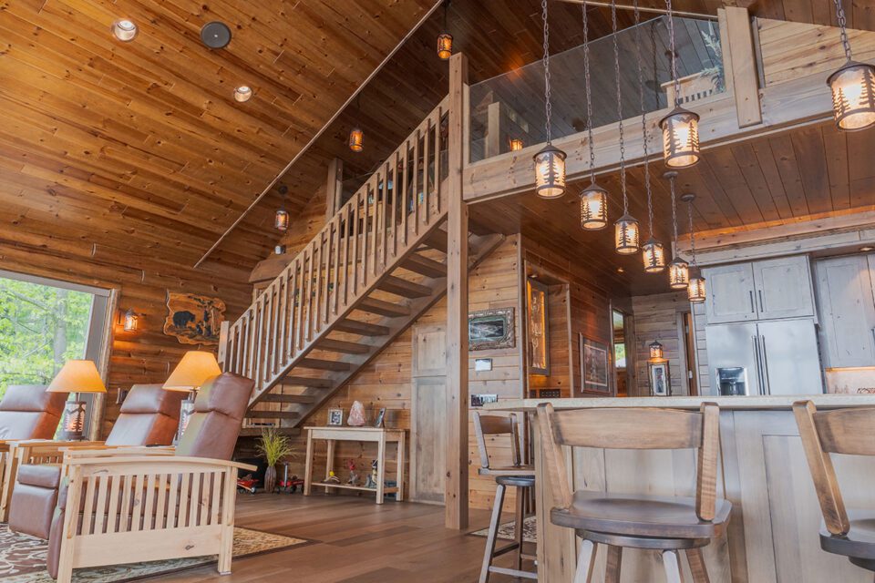 Custom Interior Paneling and Stairway