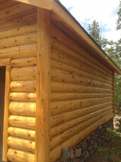Fatboy log siding installation