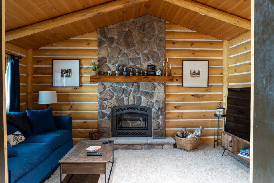 Log Home Living Room