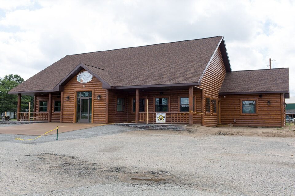 Ma Deeters rustic 3x8 half log siding exterior