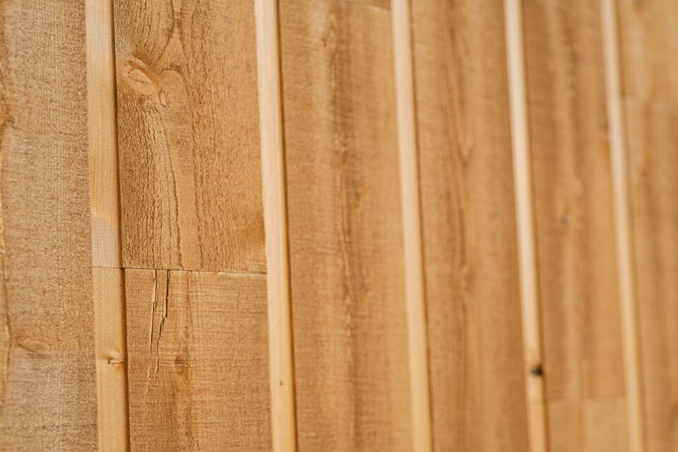 The distinct shiplap style after installation