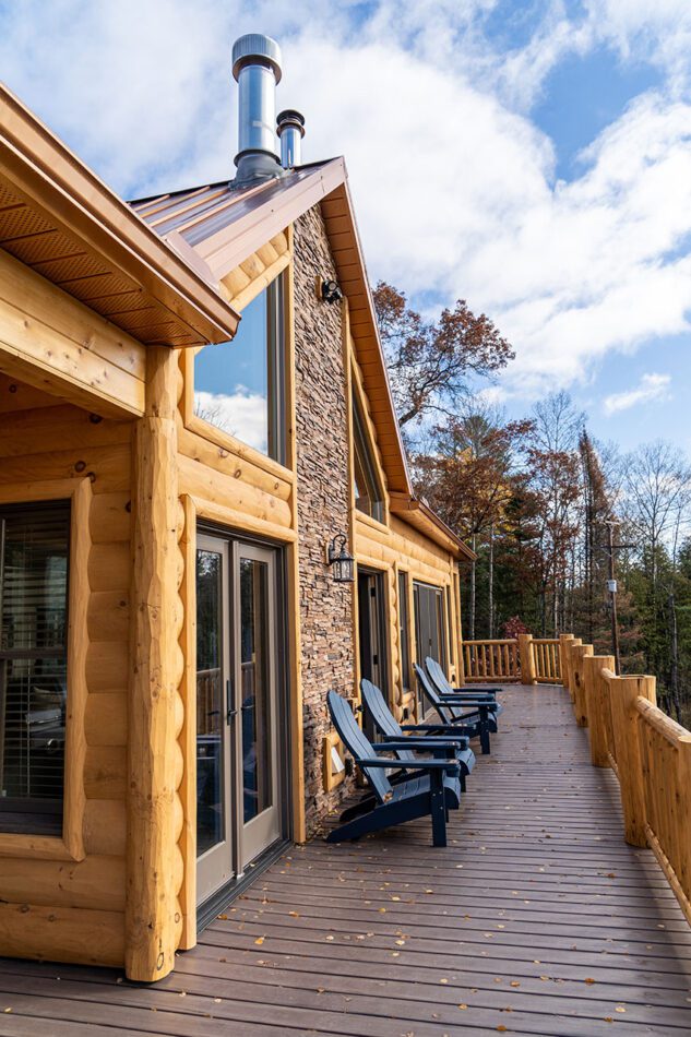 Top-quality real log panel siding