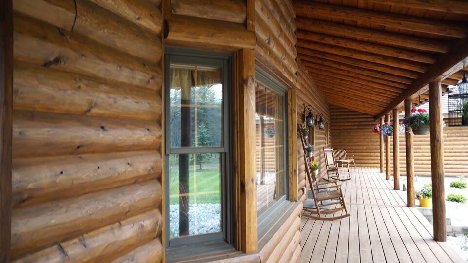 WoodHaven half log siding