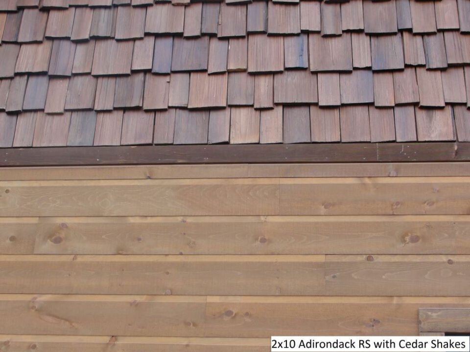 WoodHaven 10" pine Adirondack siding