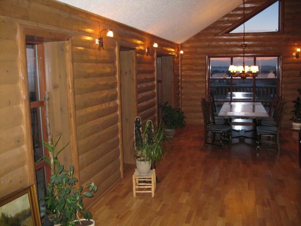 Cedar half log siding