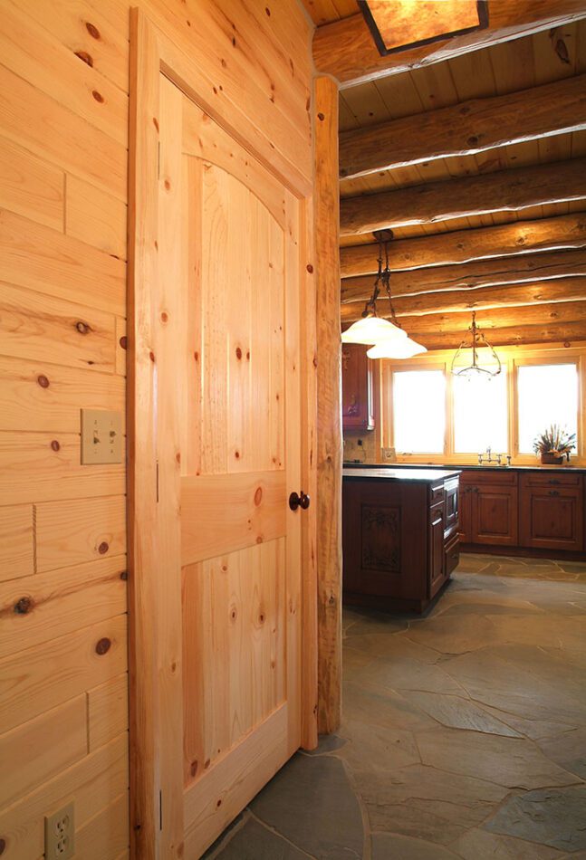 Knotty pine door